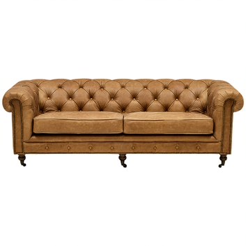 Chesterfield Cinnamon Leather Sofa      -- | Loft Concept 