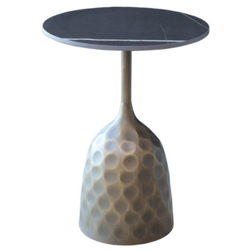   Cluster Surface Bronze Black Stone Side Table     -- | Loft Concept 