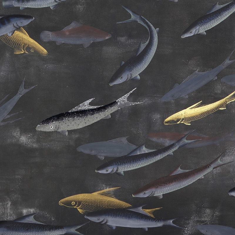    Fishes Colourway SC-125 on Tarnished Silver gilded silk with d?sargenter pearlescent antiquing   -- | Loft Concept 