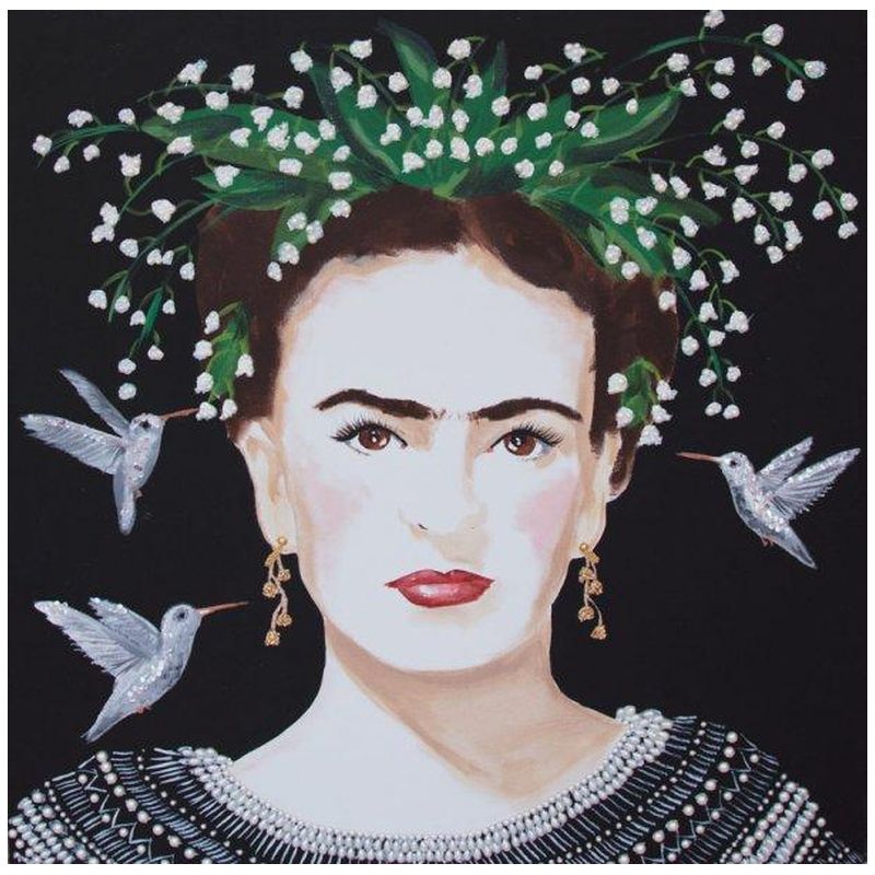  Frida with Lily of the Valley Headdress and White Hummingbirds   -- | Loft Concept 