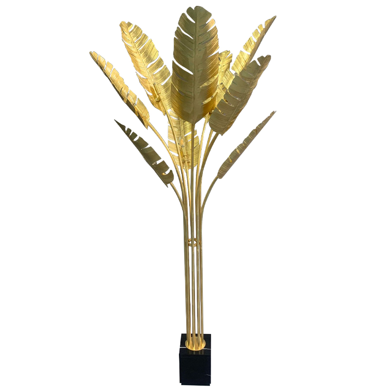  Gold Palm Leaves Floor Lamp    -- | Loft Concept 