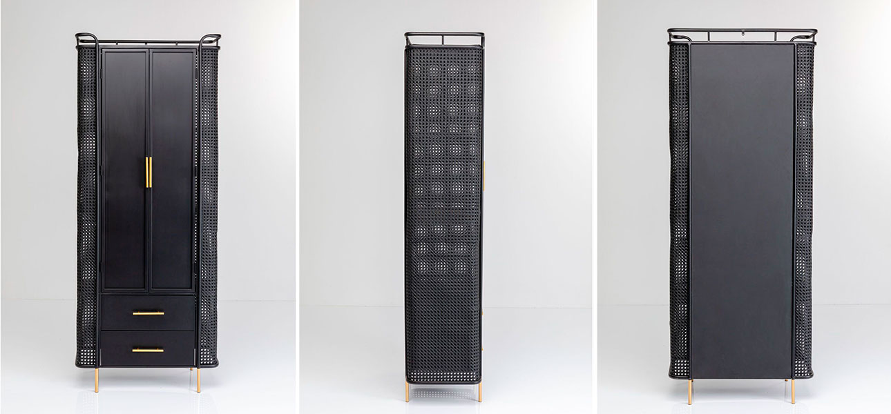 Шкаф черный Damian - фото