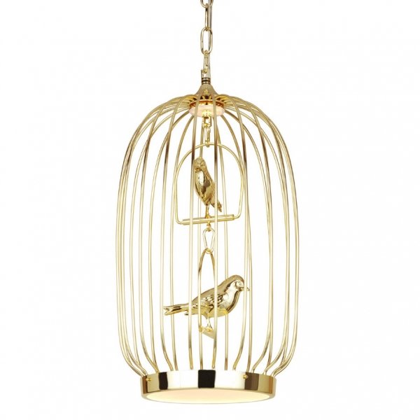  Birdcage Chandelier Two Gold    -- | Loft Concept 