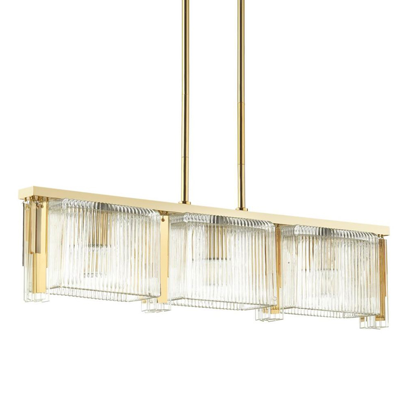  Madelen Gold Linear Chandelier    (Transparent)  -- | Loft Concept 