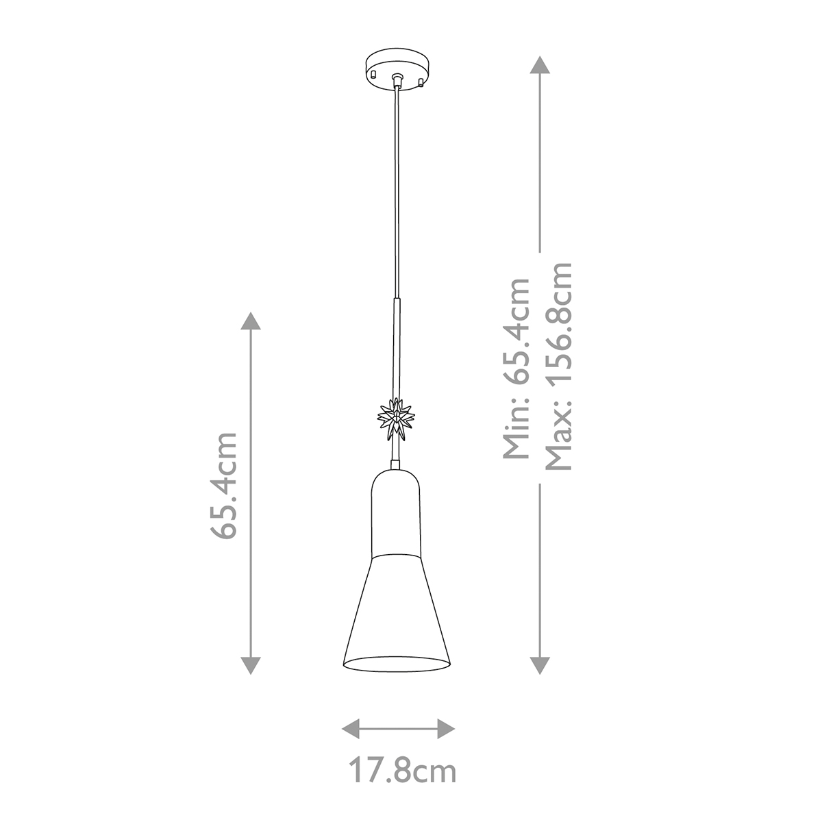  Подвесной светильник черного матового цвета с конусным плафоном 65 см Elstead Lighting в Ростове-на-Дону