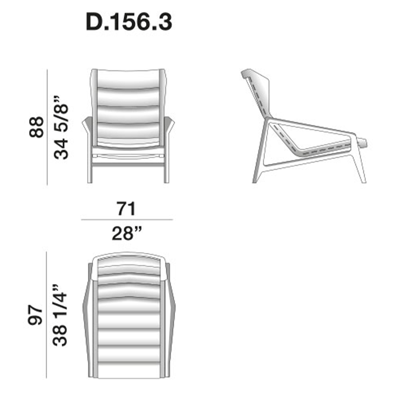        Gio Ponti D.156.3 Armchair  --
