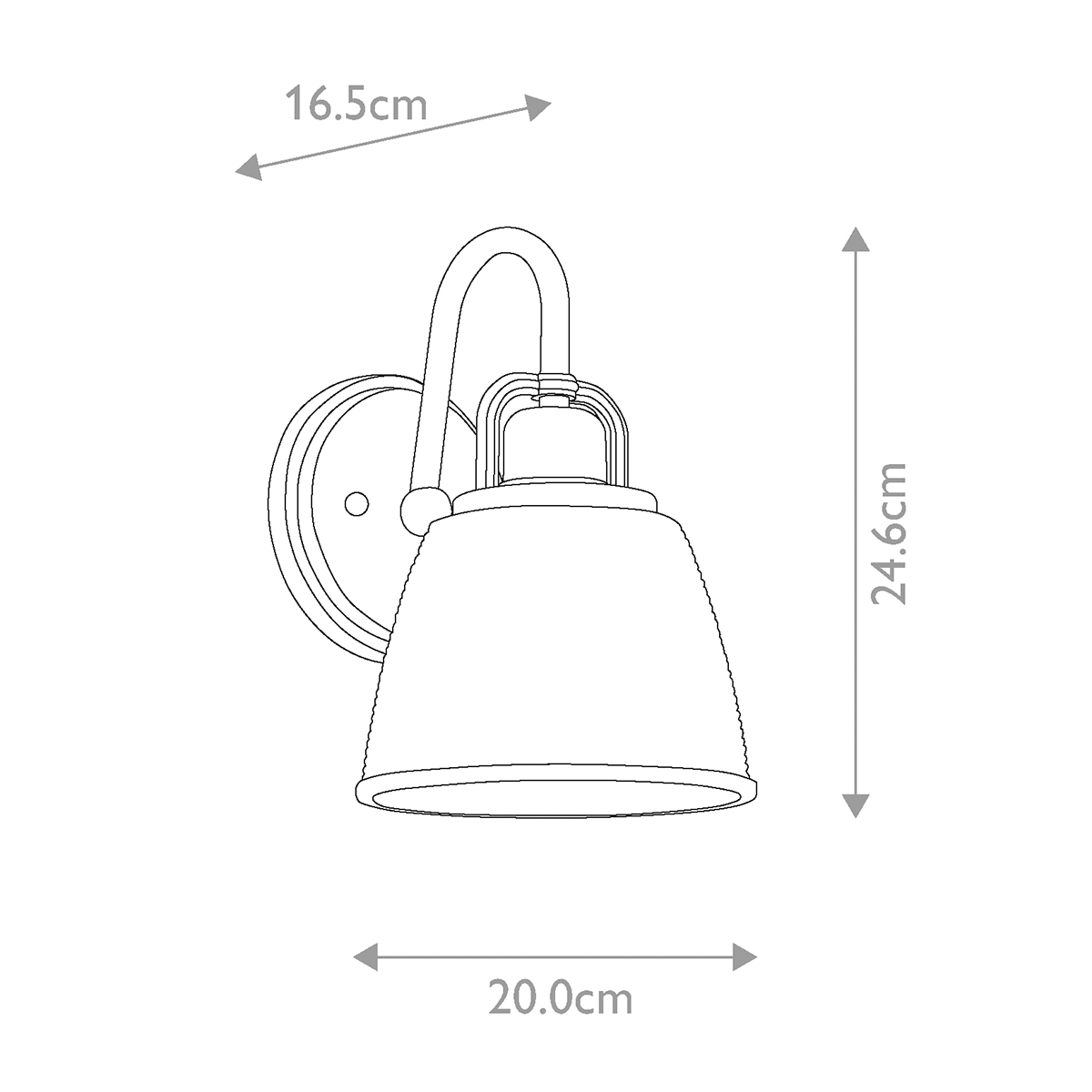 Бра с прозрачным рифленым плафоном в форме колокола Quoizel в Ростове-на-Дону