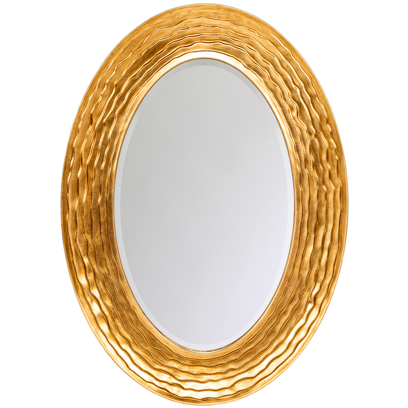 Golden Waves Oval Mirror   -- | Loft Concept 