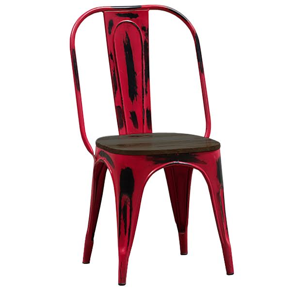   Tolix Marais Chair Vintage Red Wood     -- | Loft Concept 