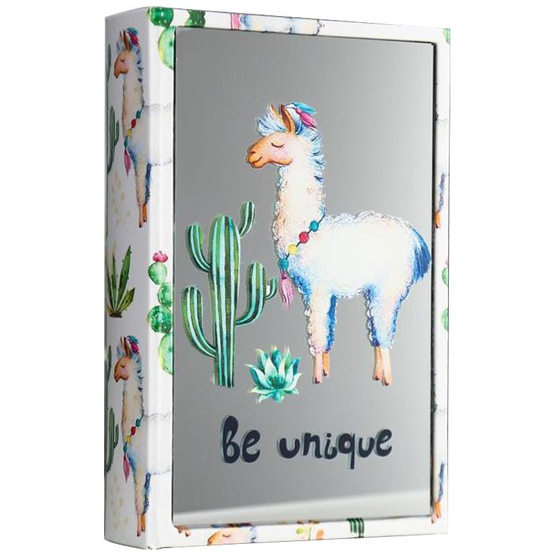 - Funny Llama and Cactus Mirror Book Box    -- | Loft Concept 