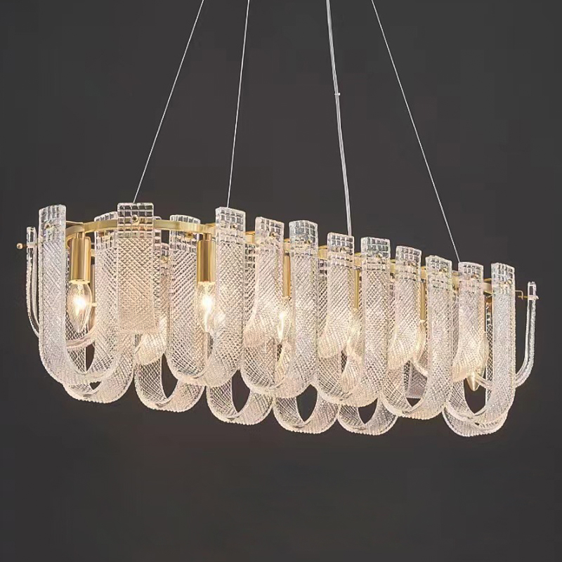   Prudence Textured Glass Chandelier A     -- | Loft Concept 