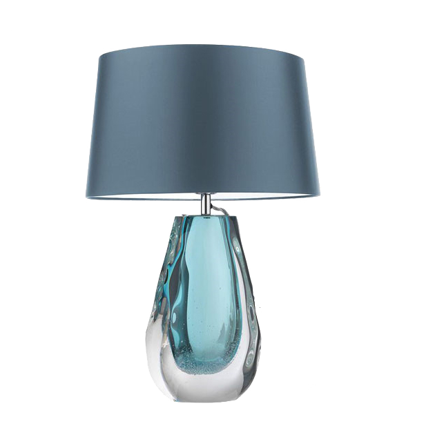 Настольная лампа Anya Peacock Table Lamp Хром Прозрачный Голубой в Ростове-на-Дону | Loft Concept 