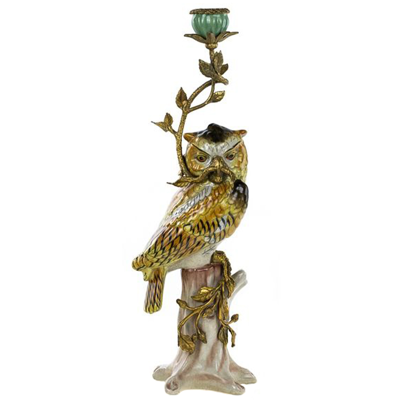  Owl Bronze Branch Candlestick     -- | Loft Concept 