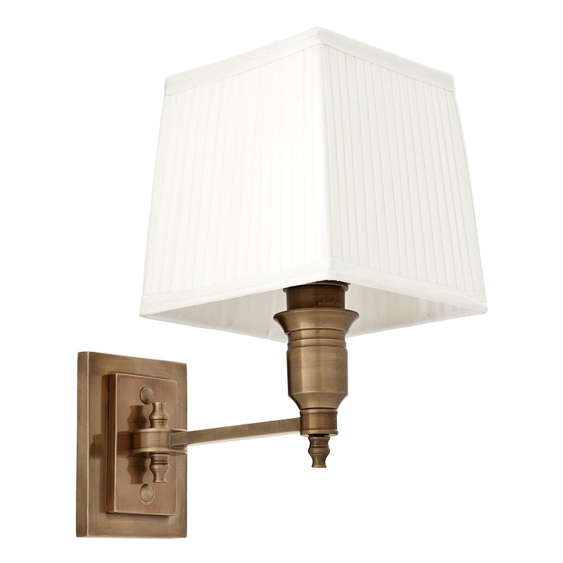  Wall Lamp Lexington Single Brass+White      -- | Loft Concept 