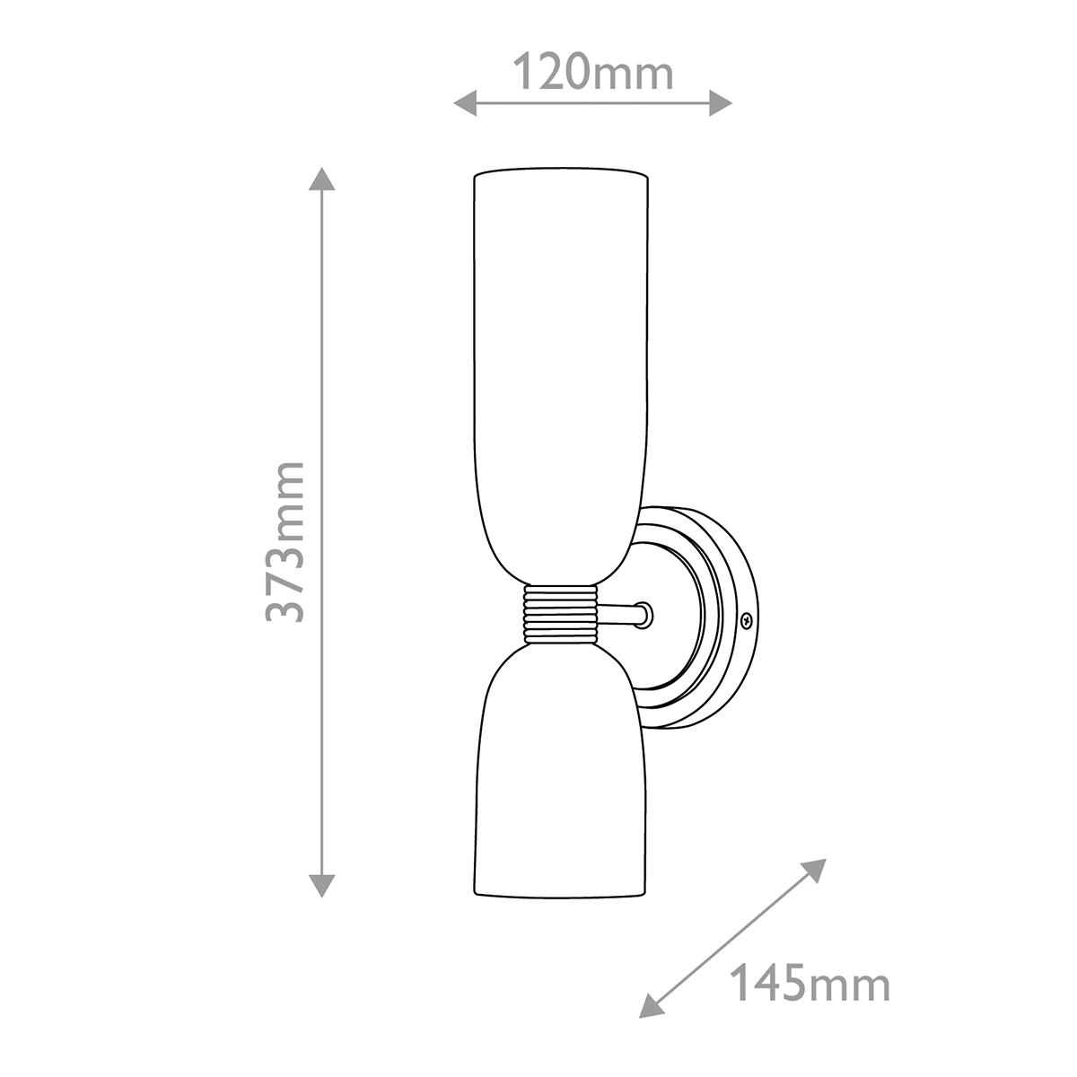 Бра для ванных комнат вертикальное с двумя матовыми белыми стеклянными плафонами Hinkley в Ростове-на-Дону