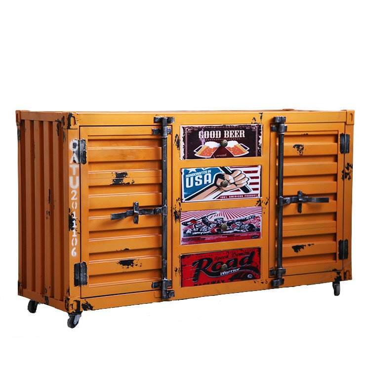  Orange chest of drawers vintage Sea Container   -- | Loft Concept 