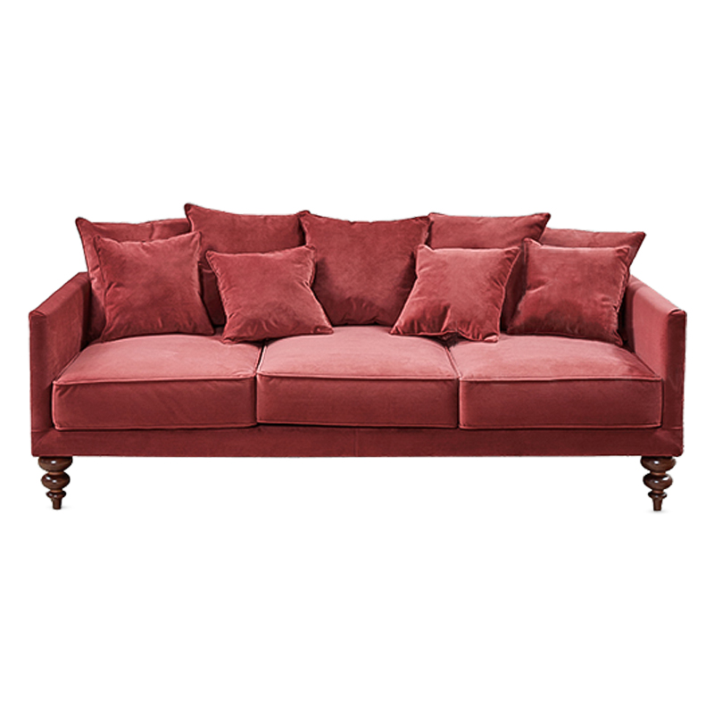 Диван Graceful Details Sofa Crimson Коричневый Малиновый (Crimson) в Ростове-на-Дону | Loft Concept 