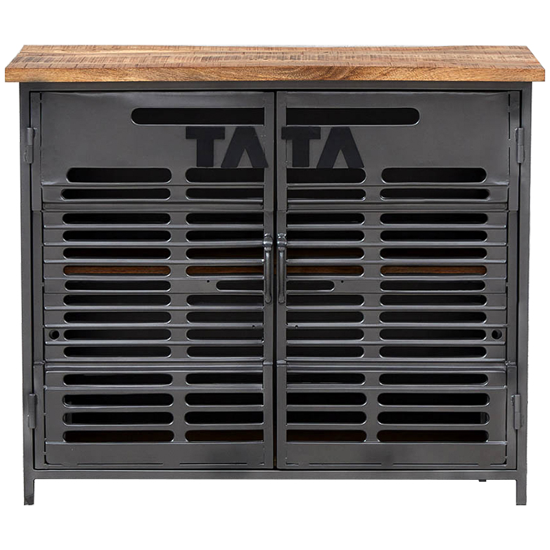 Комод Metal Wood Loft Tata Chest of Drawers Серый Древесина Коричневый Черный в Ростове-на-Дону | Loft Concept 