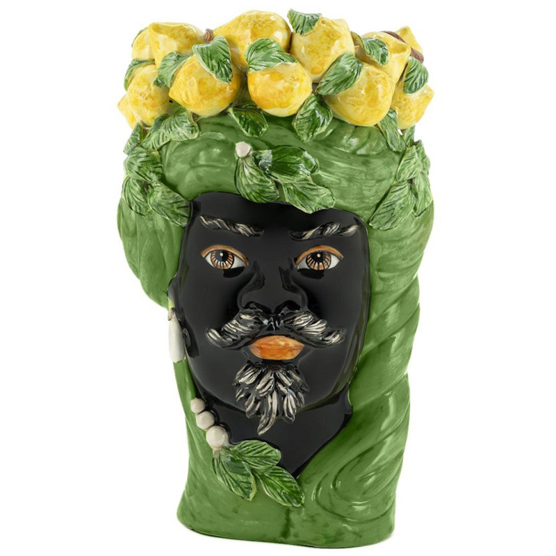  Vase Lemon Head Man Green     -- | Loft Concept 