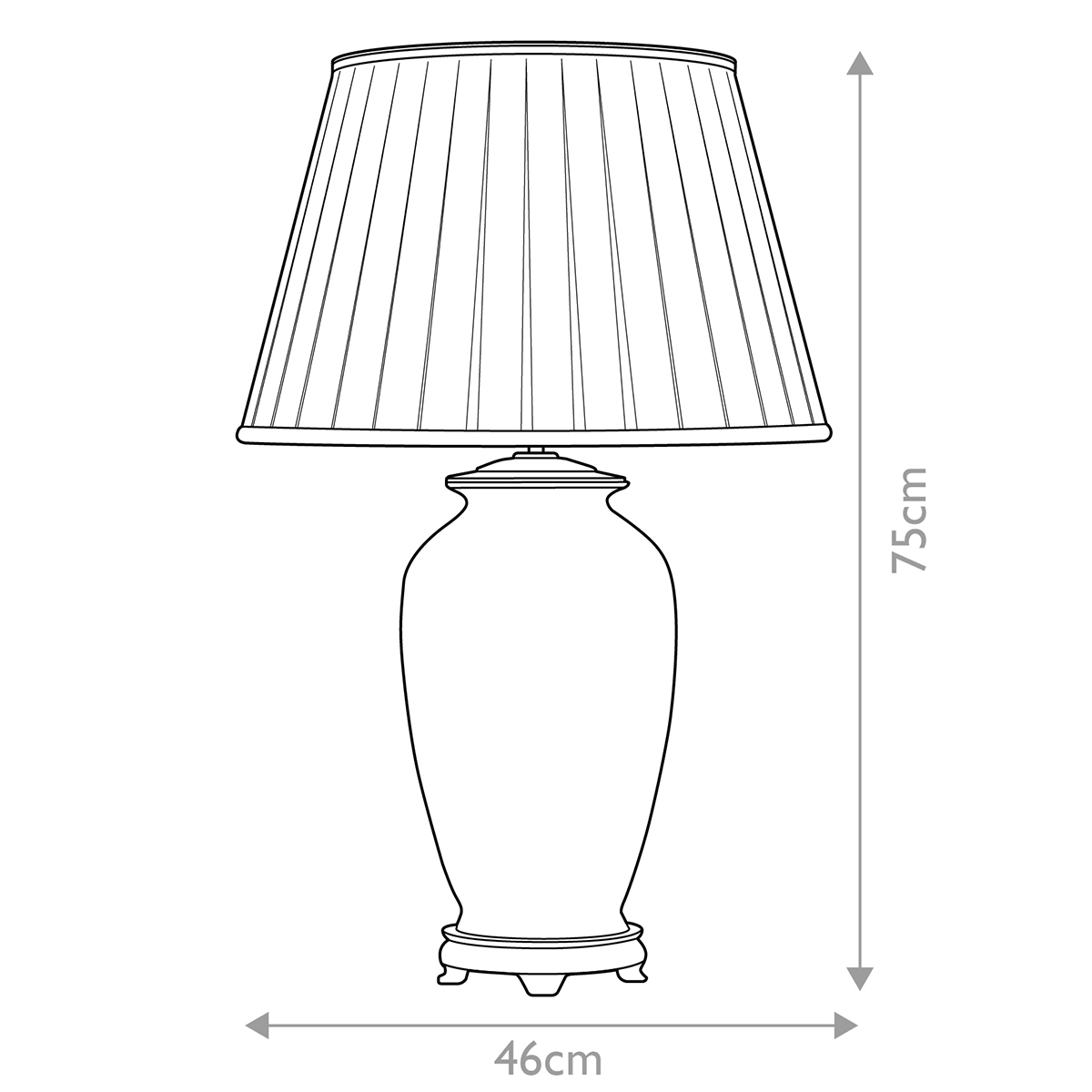 Настольная лампа восточная с основанием из керамики серебряная с цветочным и лиственным декором и белым плиссированным абажуром Elstead Lighting в Ростове-на-Дону