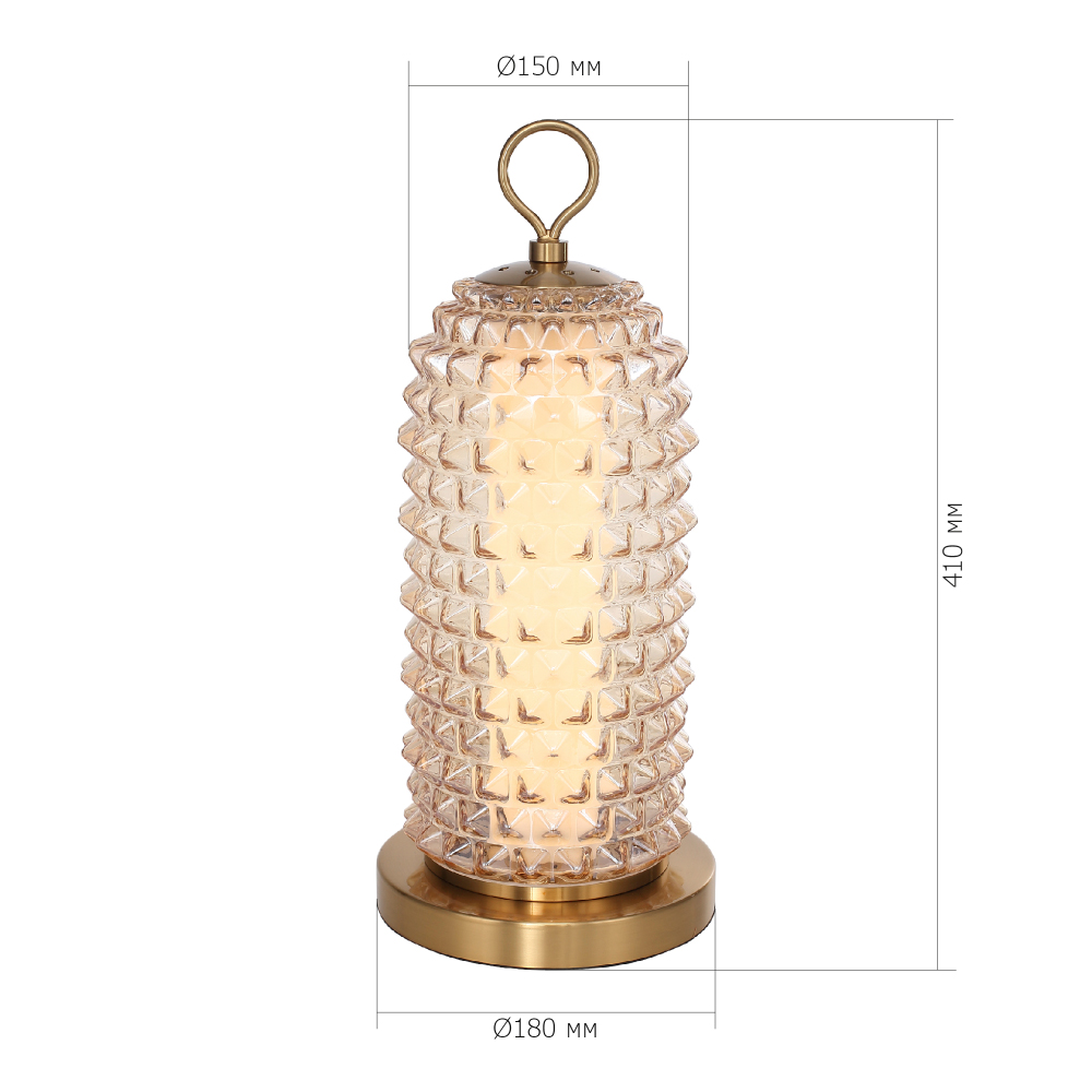 Настольная лампа с факутрным стеклянным плафоном Sonora в Ростове-на-Дону