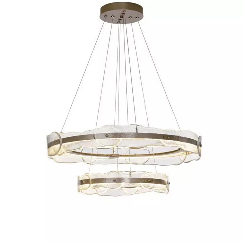  golden 2 RING horizontal chandelier     -- | Loft Concept 