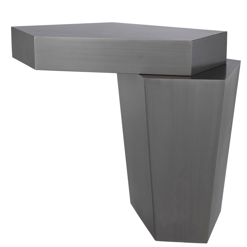   Eichholtz Coffee Table Calabasas High Brushed iron  (Gray)  -- | Loft Concept 