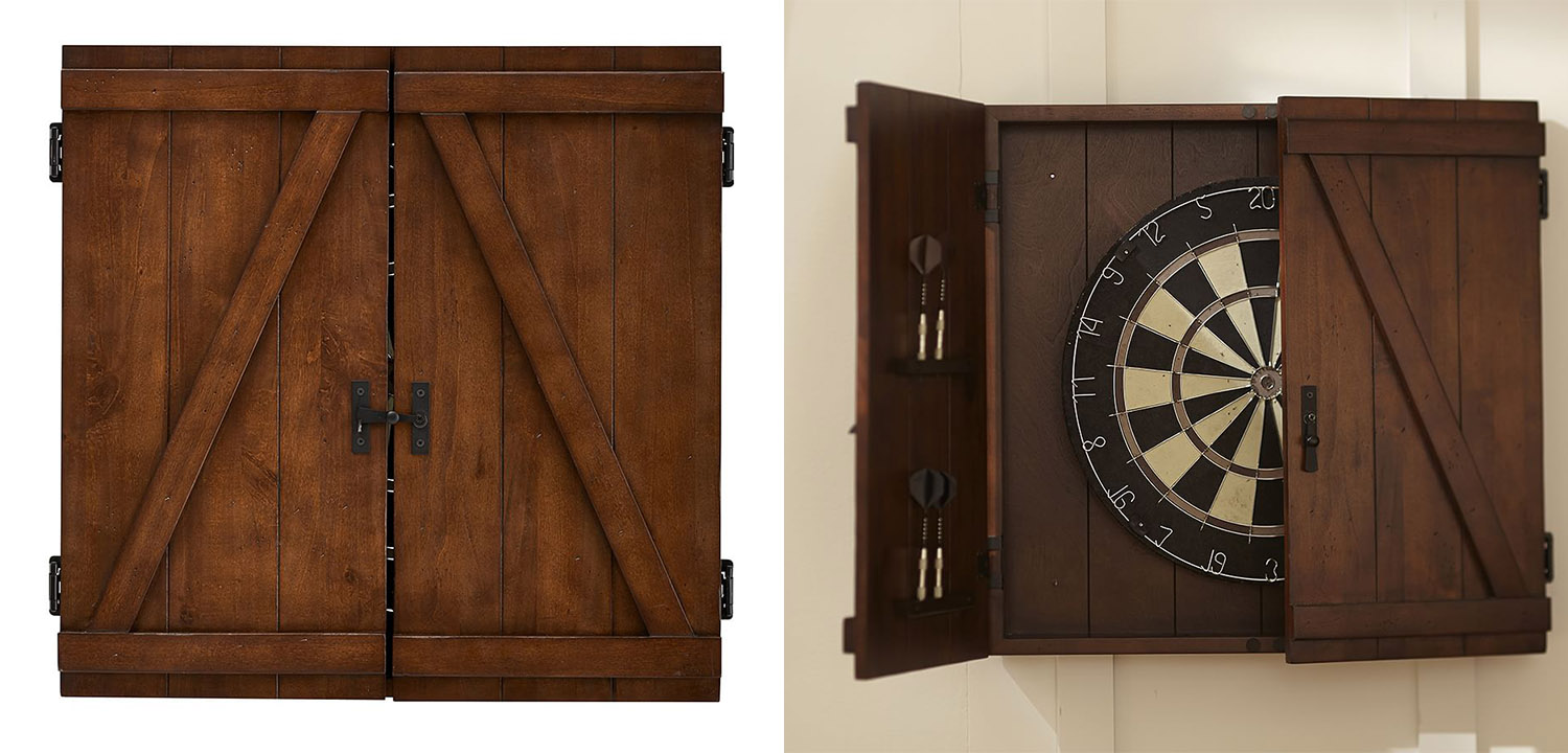 Комплект для игры в Дартс - красное дерево - фото