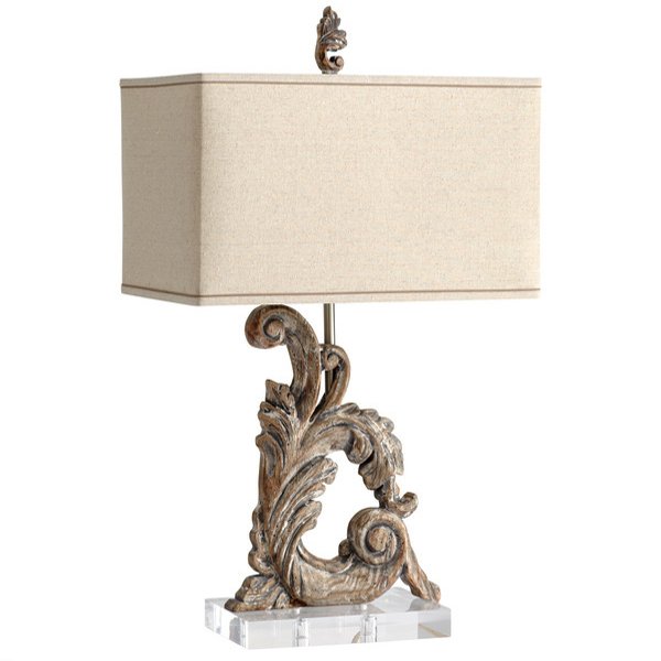   Cyan Design Posy Scroll 1-light Wooden Table Lamp   -- | Loft Concept 