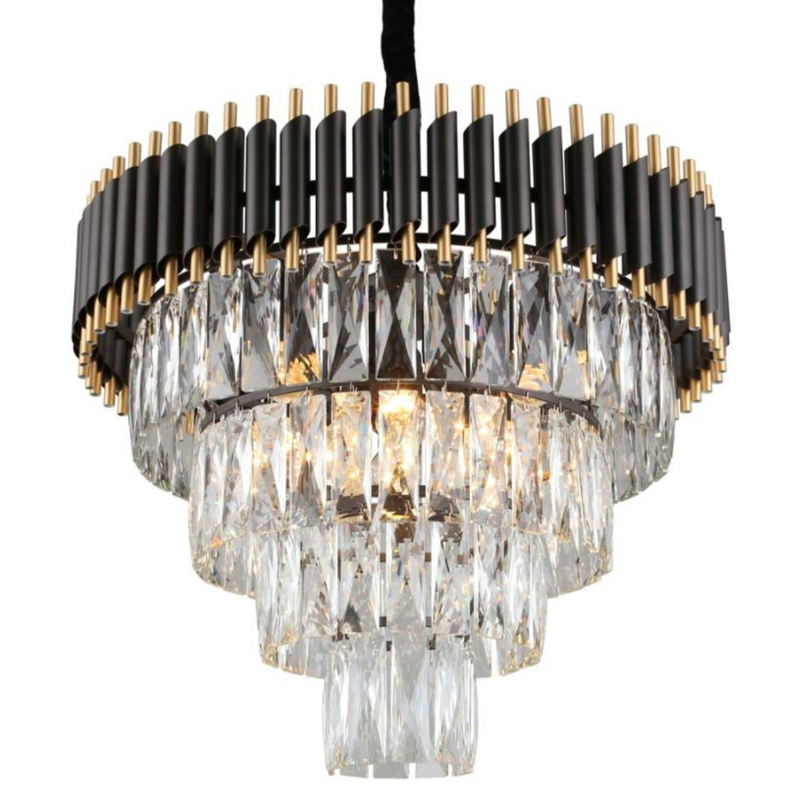 Empire Black Chandelier Crystal D 54 Черный Прозрачное Стекло Золотой в Ростове-на-Дону | Loft Concept 