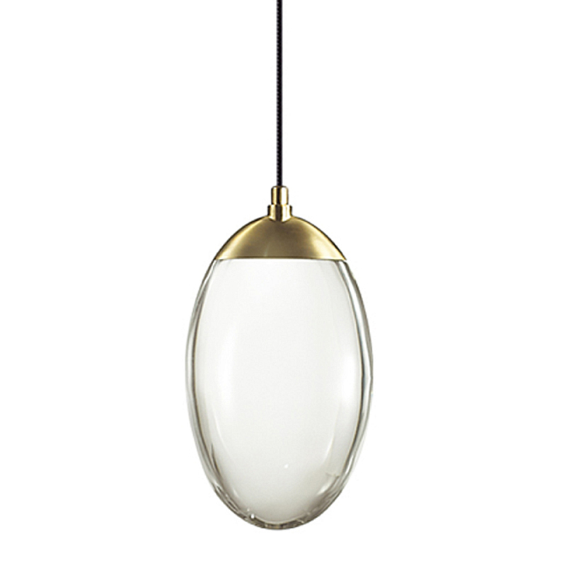 Подвесной светильник с плафоном в форме капли Crystal Transparent Drop Прозрачное Стекло Бронза в Ростове-на-Дону | Loft Concept 