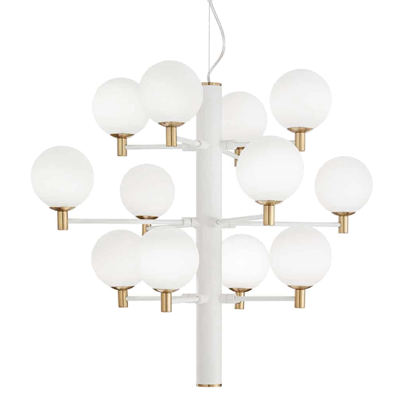 Люстра Italian Globe Abstraction Light White 12 Белый Золотой в Ростове-на-Дону | Loft Concept 