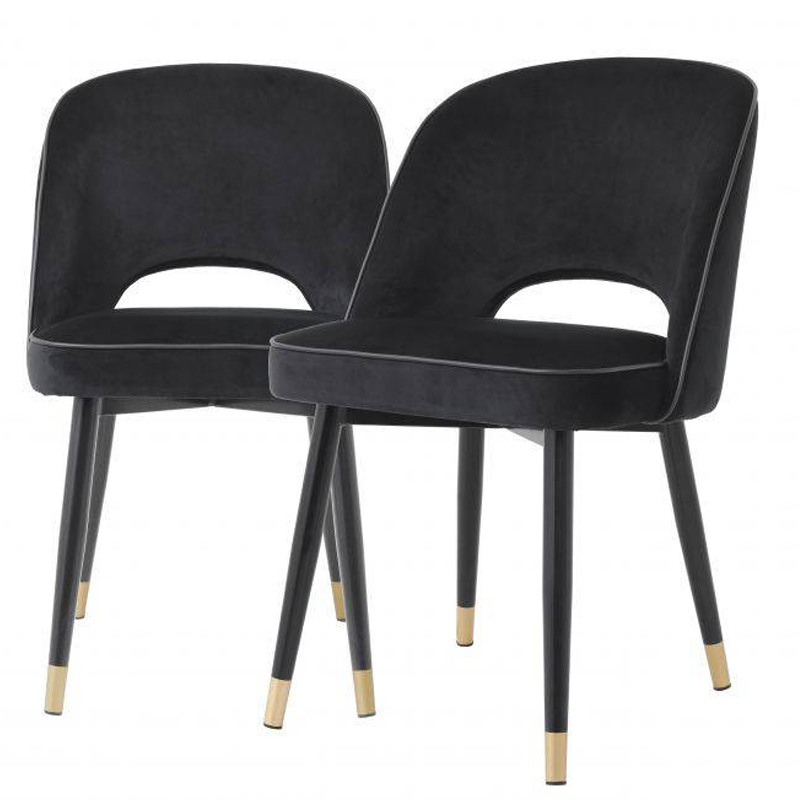     Eichholtz Dining Chair Cliff set of 2 black    -- | Loft Concept 