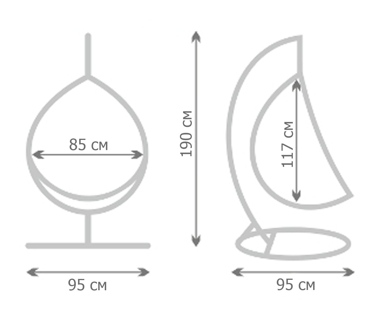 Кресло Swing chair outdoor Coffee Egg в Ростове-на-Дону