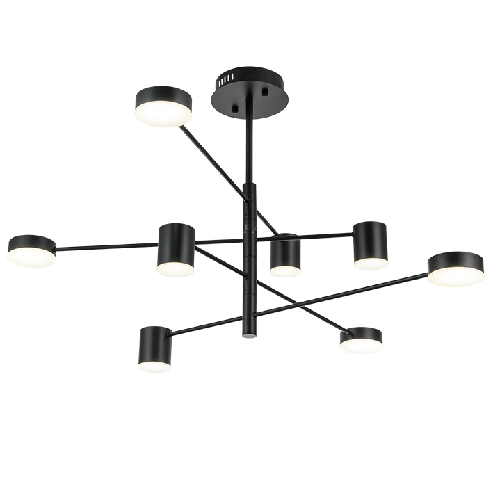  LED Lighting Black 8 lampholders   -- | Loft Concept 