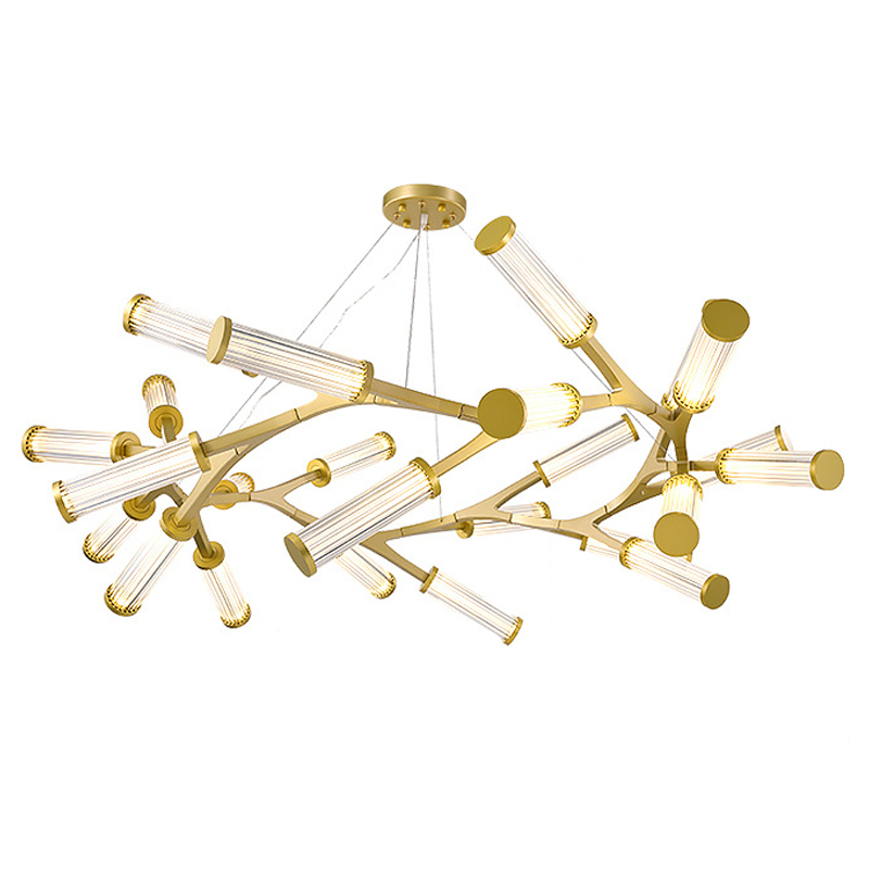  Cylinder Branches Chandelier Ring Gold    -- | Loft Concept 