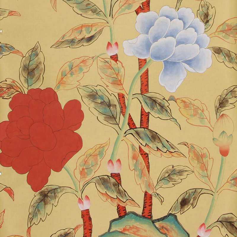    Korean Peony Original colourway on Sienna Earth dyed silk   -- | Loft Concept 
