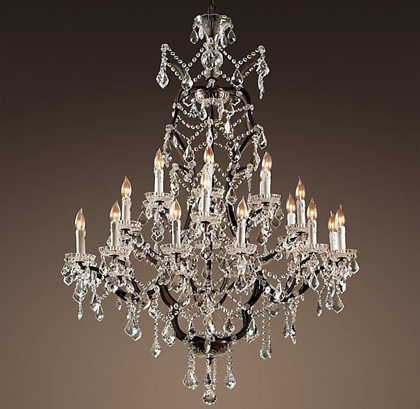  19TH C. ROCOCO IRON & CLEAR CRYSTAL 25      -- | Loft Concept 