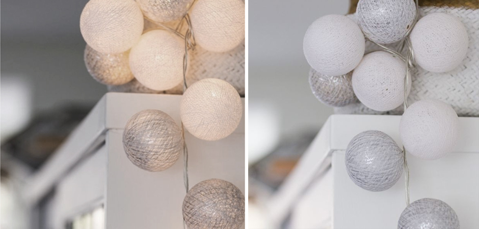 Гирлянда хлопковые фонарики Сotton Ball White-Silver - Loft-Concept в Ростове-на-Дону