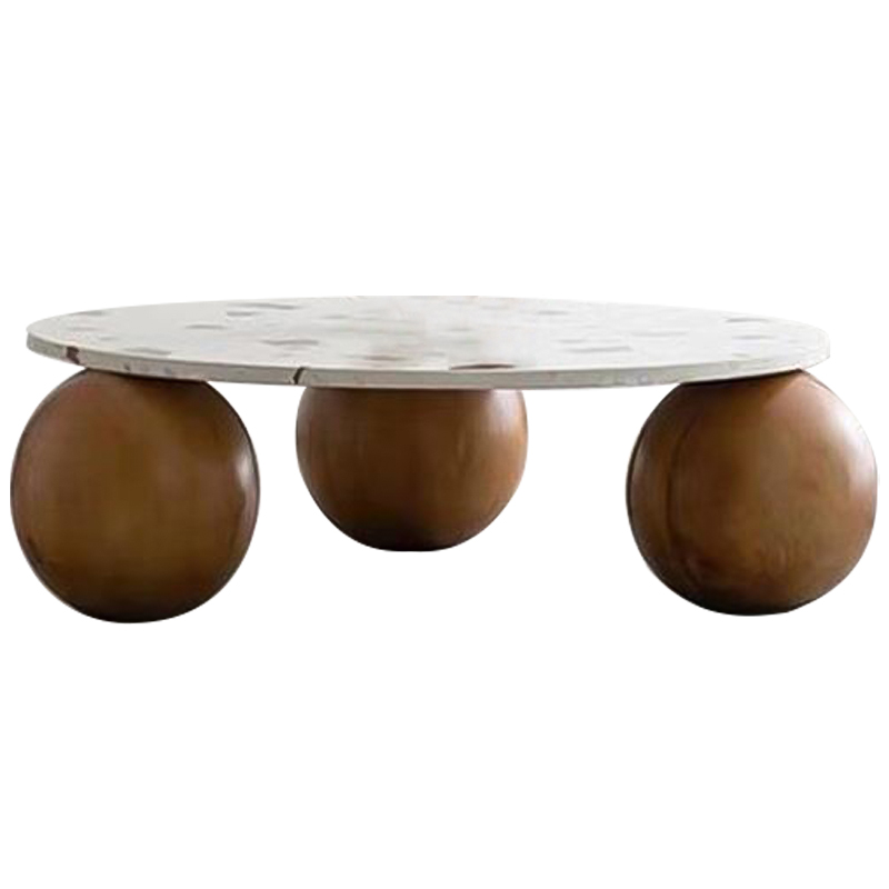 Кофейный стол Oliver Wooden Forms Coffee Table Коричневый Белый в Ростове-на-Дону | Loft Concept 