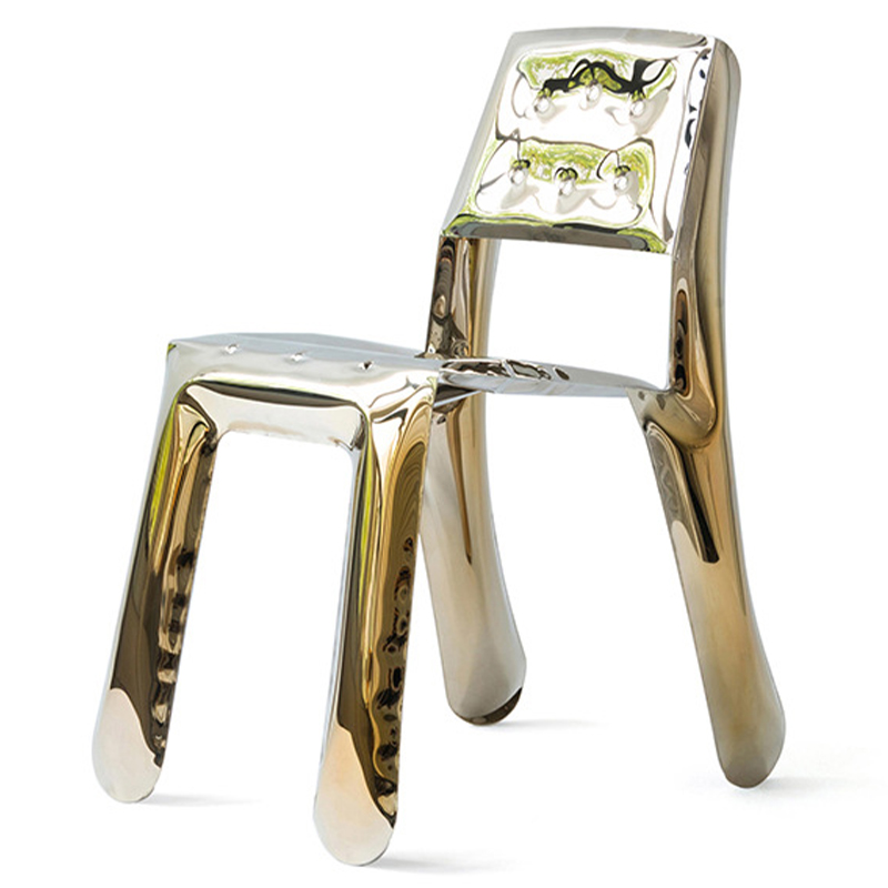  Chippensteel 0.5 Polished Gold Glossy Color Carbon Steel Seating by Zieta    -- | Loft Concept 