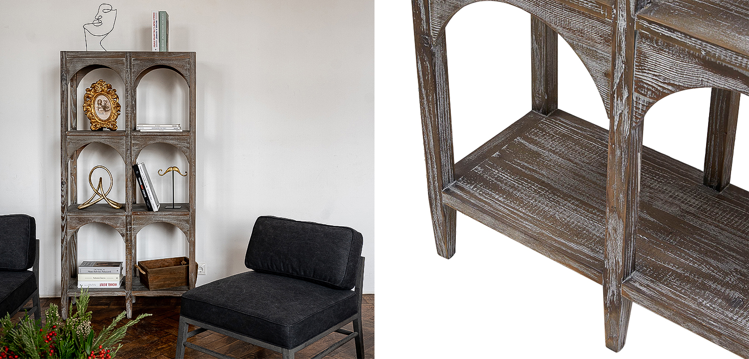 Стеллаж Rehan Wood Rack - фото