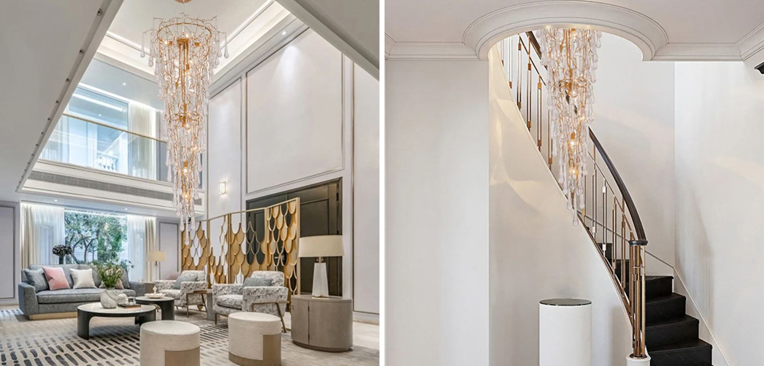 Люстра Waterfall Chandelier Crystal Drops - фото