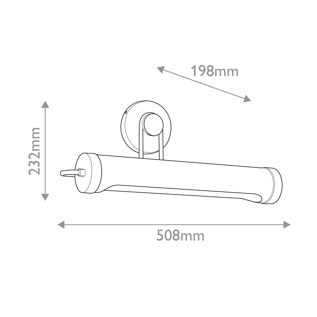 Светильник для картин цвета латунь с длинным цилиндрическим плафоном Alora в Ростове-на-Дону
