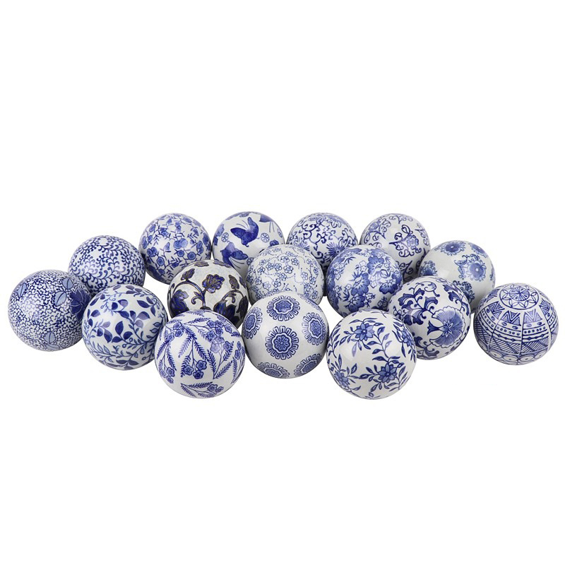  Oriental Blue & White Pattern Ball    -- | Loft Concept 