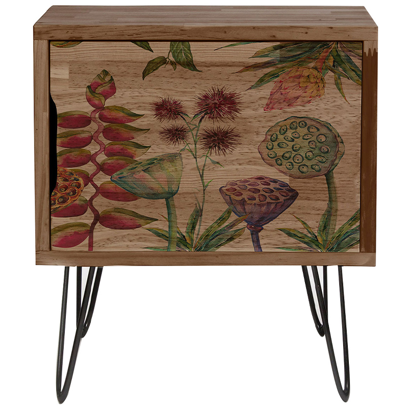     Floral Wood Nightstand   -- | Loft Concept 