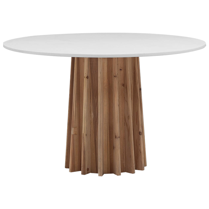    Seamus White Concrete Wood Dining Table    -- | Loft Concept 