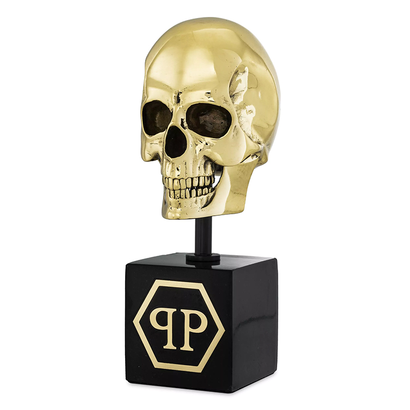 Статуэтка Philipp Plein Gold Skull S Золотой Черный в Ростове-на-Дону | Loft Concept 