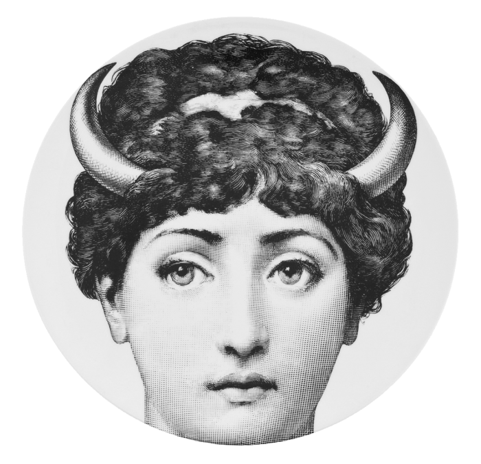 Декоративная тарелка Fornasetti 30.CR.BW.R01-253 Черный Декоративная тарелка Fornasetti 30.CR.BW.R01-253 Черный в Ростове-на-Дону | Loft Concept