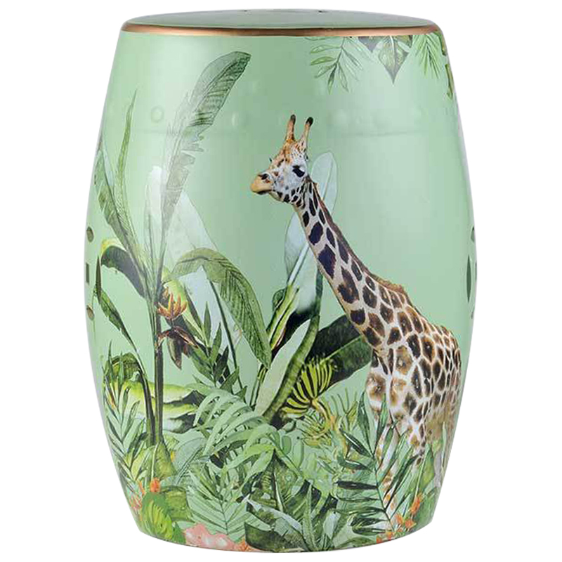   Giraffe Tropical Animal Ceramic Stool Green      -- | Loft Concept 